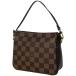  Louis * Vuitton Louis Vuittontu разрозненный макияж макияж cosme косметичка Damier Brown N51982 женский б/у 
