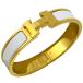  Hermes HERMES клик трещина PM рука колесо H Logo браслет GP Gold белый женский б/у 