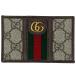  Gucci off .tiaGG GG рисунок Sherry линия футляр для карточек покрытие парусина кожа бежевый Brown 597617 б/у наличие один .