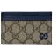  Gucci GUCCIbai цвет GG футляр для карточек карта inserting чехол для проездного билета чехол для пропуска GGs шкив m кожа бежевый голубой 768248 женский б/у 