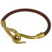  Hermes HERMES jumbo браслет рука колесо крюк браслет GP Brown Gold женский б/у 
