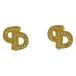  Christian Dior Christian Dior Logo стразы серьги CD серьги GP Gold женский б/у 