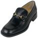  Gucci GUCCI шланг bit Loafer бизнес обувь обувь Loafer кожа черный мужской б/у 