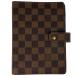  Louis * Vuitton Louis Vuitton Agenda MM обложка для записной книжки органайзер бизнес блокнот * обложка для книги Damier Brown R20240 женский б/у 