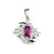  рубин дизайн подвеска с цепью платина mere diamond подвеска с цепью Pt900 рубин бриллиант женский б/у 