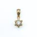  бриллиант подвеска с цепью YG желтое золото подвеска с цепью K18 бриллиант женский б/у 