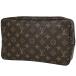 Louis * Vuitton Louis Vuittontu разрозненный towa let 28 макияж cosme ручная сумочка косметичка монограмма Brown M47522 женский б/у 
