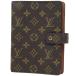  Louis * Vuitton Louis Vuitton Agenda MM обложка для записной книжки бизнес блокнот * обложка для книги монограмма Brown R20004 женский б/у 