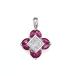  рубин подвеска с цепью платина mere diamond подвеска с цепью Pt900 рубин бриллиант женский б/у 