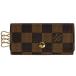  Louis * Vuitton Louis Vuittonmyurutikre4 ключ крюк брелок для ключа чехол для ключей Damier Brown N62631 женский б/у 