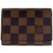  Louis * Vuitton Louis Vuitton Anne veropkarutodu vi jito чехол для проездного билета чехол для пропуска футляр для визитных карточек футляр для карточек Damier Brown N62920 женский б/у 