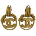  Chanel CHANEL здесь Mark серьги swing серьги GP Gold женский б/у наличие один .