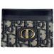  Christian Dior Christian Dior Toro ta- рисунок футляр для карточек Logo футляр для визитных карточек парусина кожа темно-синий женский б/у 