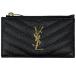  солнечный rolan SAINT LAURENT монограмма f ковер men to Zip футляр для карточек кожа черный 607915 женский б/у 