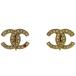  Chanel CHANEL здесь Mark стразы серьги GP Gold женский б/у 