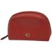  Coach COACH Logo сумка макияж аксессуары бардачок косметичка кожа красный C3489 женский б/у 