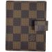  Louis * Vuitton Louis Vuitton Agenda Mini органайзер футляр для карточек блокнот * обложка для книги Damier Brown R20705 женский б/у 