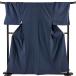  прекрасный товар мужчина кимоно длина 158.5cm длина рукава 73.5cm L. ансамбль книга@ соль . шелковый креп земля доказательство бумага есть черепаха .. индиго цвет натуральный шелк замечательная вещь б/у 
