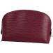  Louis * Vuitton Louis Vuitton небольшая сумочка cosme tik макияж cosme косметичка epi f.- автомобиль M40641 женский б/у 
