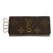  Louis * Vuitton myurutikre4 чехол для ключей ключ крюк брелок для ключа монограмма Brown M69517 б/у наличие один .