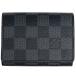  Louis * Vuitton Louis Vuitton Anne veropkarutodu vi jito футляр для визитных карточек карта inserting футляр для карточек Damier gla Fit черный N63338 мужской б/у 