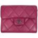  Chanel CHANEL здесь Mark футляр для карточек matelasse кожа Pink Lady -s б/у наличие один .