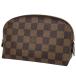 Louis * Vuitton Louis Vuitton небольшая сумочка cosme tik макияж cosme косметичка Damier Brown N47516 женский б/у 