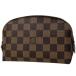  Louis * Vuitton Louis Vuitton небольшая сумочка cosme tik косметичка макияж cosme Damier Brown N47516 женский б/у 