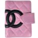  Chanel CHANEL блокнот * обложка для книги здесь Mark can bon линия обложка для записной книжки кожа Pink Lady -s б/у 