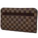  Louis * Vuitton Louis Vuitton солнечный Louis ручная сумочка клатч Damier Brown N51993 мужской б/у 