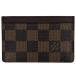  Louis * Vuitton Louis Vuittonporutokarutosa-n тянуть футляр для карточек Damier Brown N61722 женский б/у 