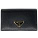  Prada PRADA футляр для карточек Logo plate кожа Nero ( черный ) 1MC122 женский б/у 