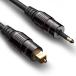 FosPower оптический цифровой кабель Mini TOSLINK 3.5mm Mini tos ссылка прямоугольник круглый, 3m