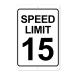 The King Kush 15 MPH Speed Limit Sign - 8 x 12 Aluminum Outdoor Sign