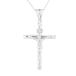 .925 Sterling Silver 1.17 INRI Crucifix Jesus Christ on the Holy Cross Pendant Necklace 18 Rolo Chain