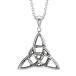 Urban Jewelry Vintage Stainless Steel Irish Triquetra Celtic Knot Amulet Pendant Necklace Black Silver Color 21 Chain