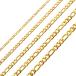 Monily 18K Real Gold Plated Chain for Men & Women Stainless Steel Figaro Necklace 5MM 20 Inches