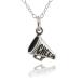 FashionJunkie4Life Megaphone Cheer Necklace | 18 Sterling Silver Necklace with Sterling Silver Megaphone Cheer Charm |