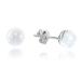 AeraVida Versatile 6mm Round Clear Crystal Ball Set on .925 Sterling Silver Post Stud Earrings | Crystal Ball Stud Earri