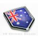 Australia Flag Car Chrome Emblem 3D Decal Sticker Badge Shield Shape