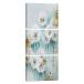 sechars Dandelion Canvas Wall Art Teal White Flower Picture Painting Prints Vintage Floral Vertical Artwork for Bathroom