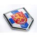 Finland Flag Emblem Chrome Car Decal Sticker Shield Shape