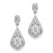 Mariell Vintage Art Deco Designer Cubic Zirconia Wedding Bridal or Prom Earrings with Pave CZ Frame