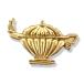 Awards and Gifts R Us 1-1/8 Inch Lamp of Learning Chenille Gold Lapel Pin - Package of 20 Poly Bagged