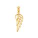 Religious Jewelry Fine 10k Yellow Gold Guardian Angel Filigree Wing Charm Pendant