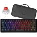 KINESIS Gaming TKO Mechanical Keyboard | Linear Red Switches | 60% Layout | Split Spacebar | Hotswap | PBT Keycaps | Alu