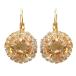 Navachi 18k Gold Plated Circle Champagne Zircon Crystal Az2615e Leverback Earrings