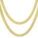 metaltree98 Men's Fashion Bling 14K Gold Plated 9 mm 20 / 24 Double Herringbone Chain Necklace