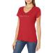 Nautica Women's Easy Comfort Supersoft 100% Cotton Classic Logo T-Shirt Red Medium