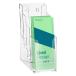 1InTheOffice Brochure Holder Brochure Display Stand 4-Tier Pamphlet Holder Counter Top Use Clear Acrylic 4x6